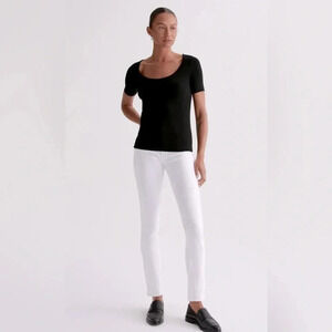 AG Adriano‎ Goldschmied Prima Cigarette Mid Rise Jeans Women’s 31R White EUC